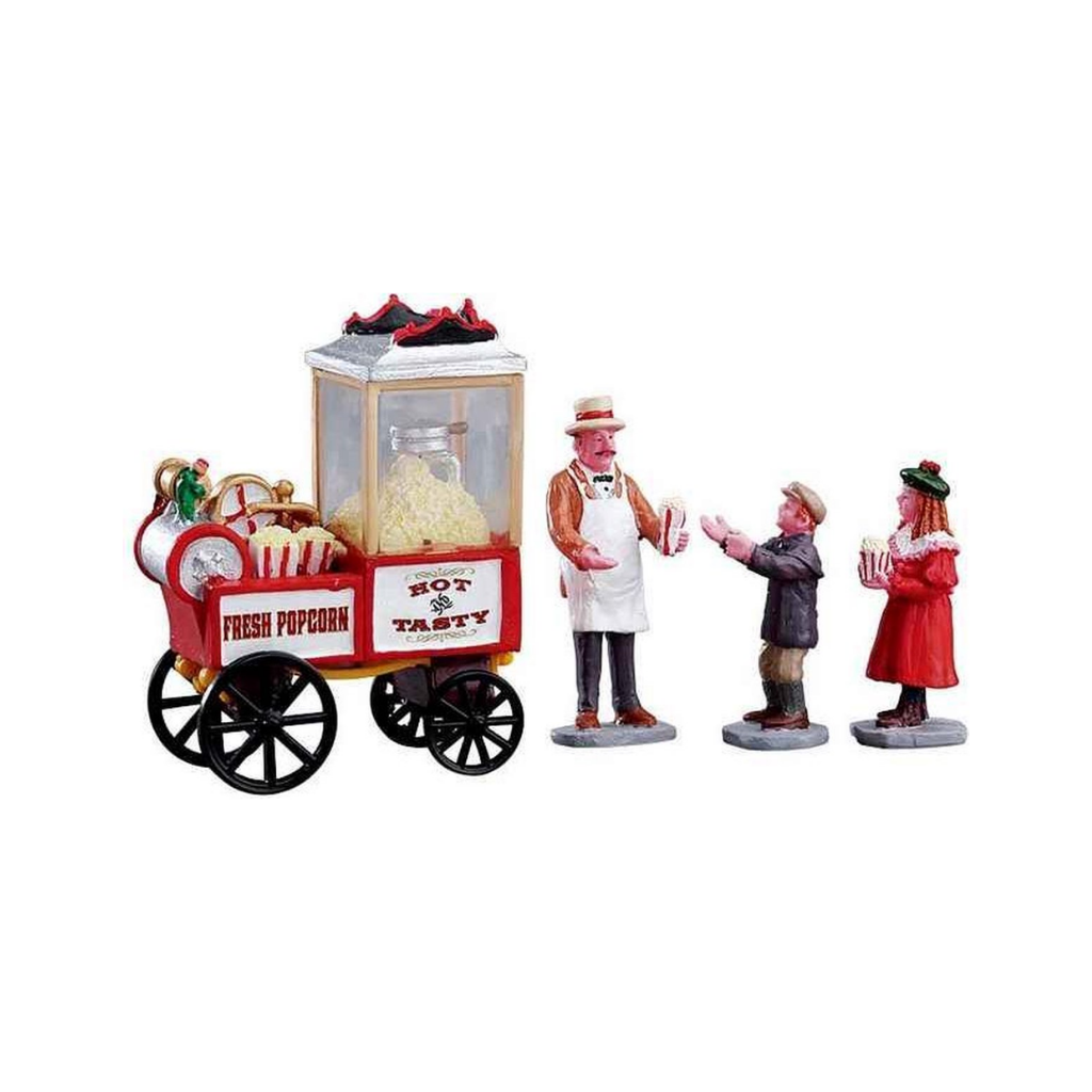 Lemax Popcorn Seller set van 4