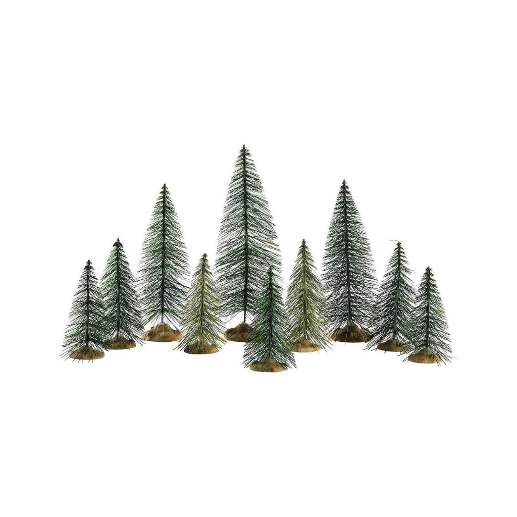 Lemax Needle Pine Trees set van 10