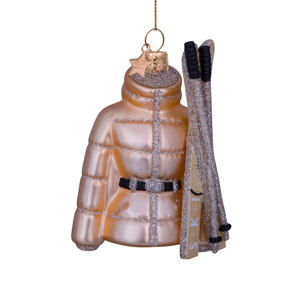 Vondels Kersthanger gouden ski jas 10.5 cm