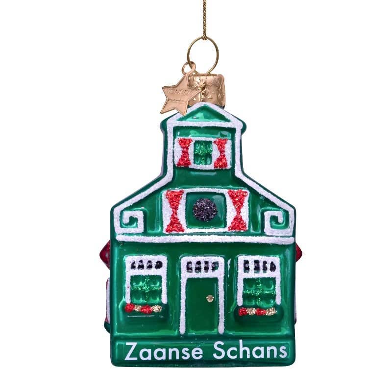 Vondels Kersthanger Zaanse Schans groen 8 cm