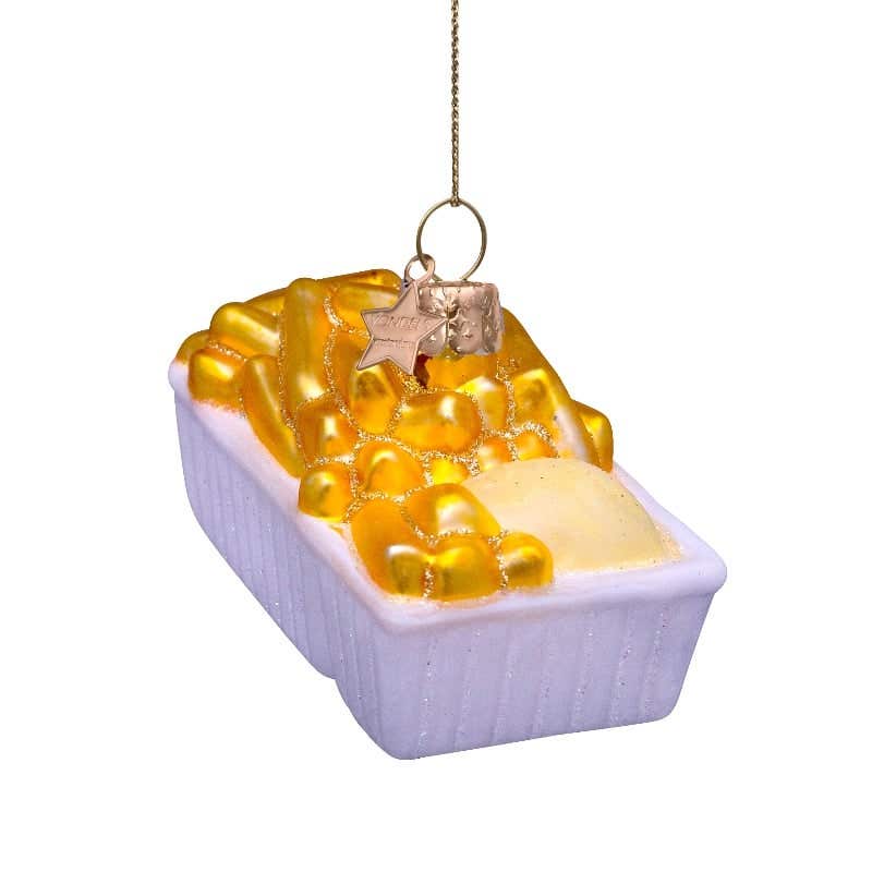 Vondels Kersthanger bakje patat met mayonaise 4 cm