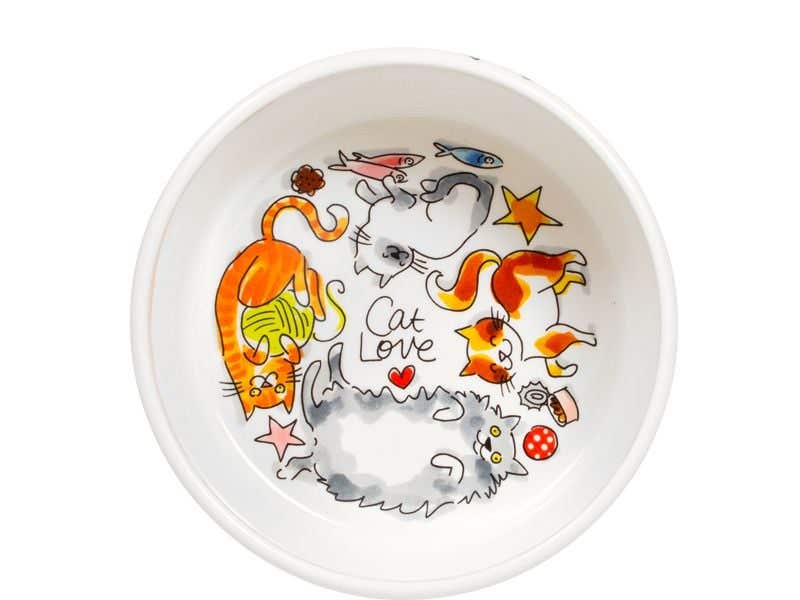 Blond Amsterdam Voerbak Kat Love 15.5 cm