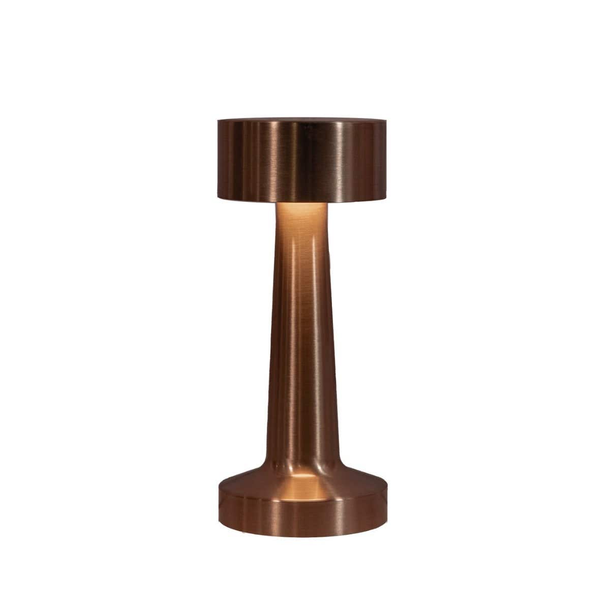 Draadloze Tafellamp Koper Dimbaar LED 21 x 9