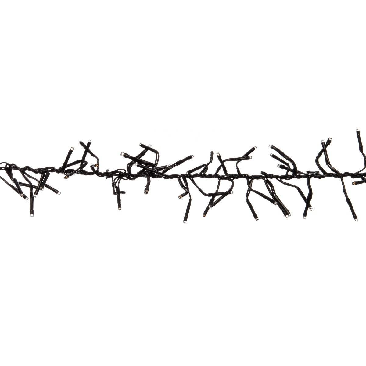 LED Classic Cluster Lights Flash 384 lampjes 2,4M - 4M Aanloopsnoer Zwart 32 LED Knipperend en timer