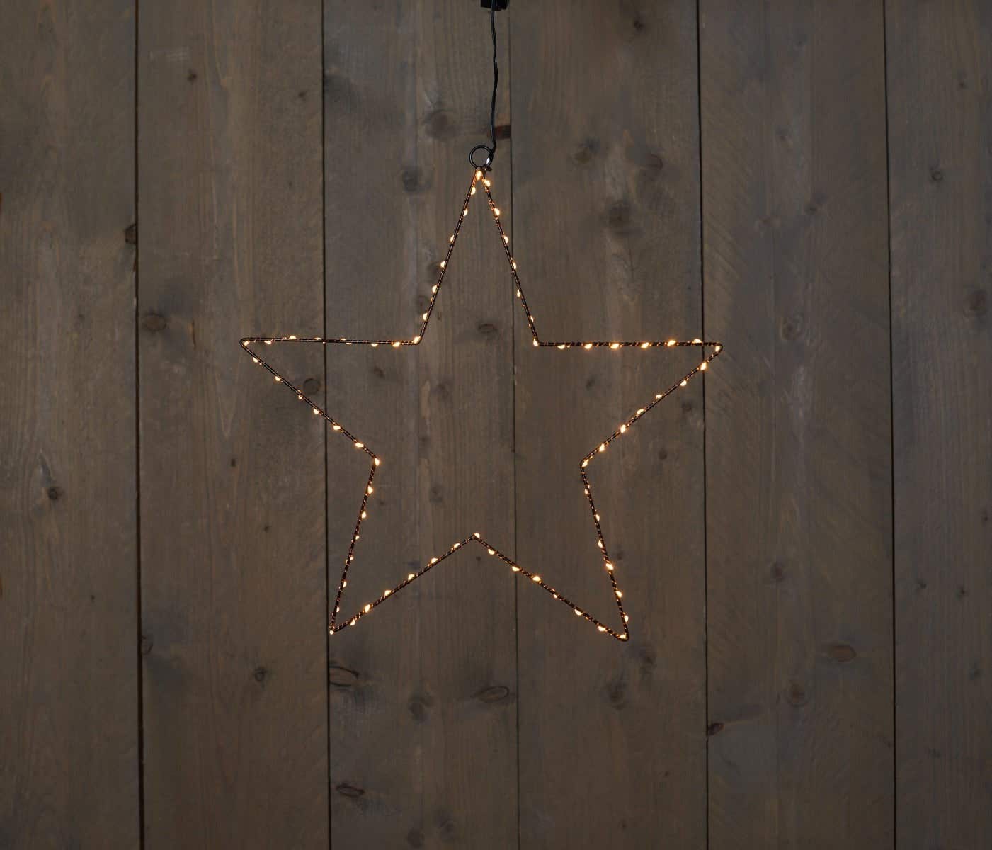 Ster verlicht 40 cm 70 lampjes koperdraad