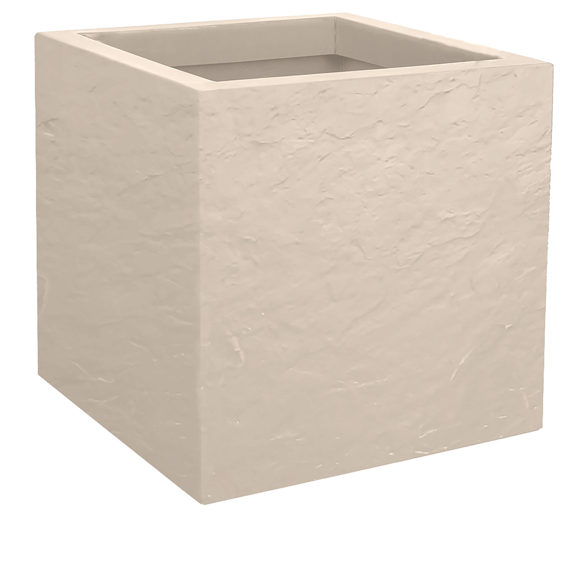 Eda Pot Volcania Up Vierkant Beige Limestone 29.5 x 29.5 x 29.5 cm
