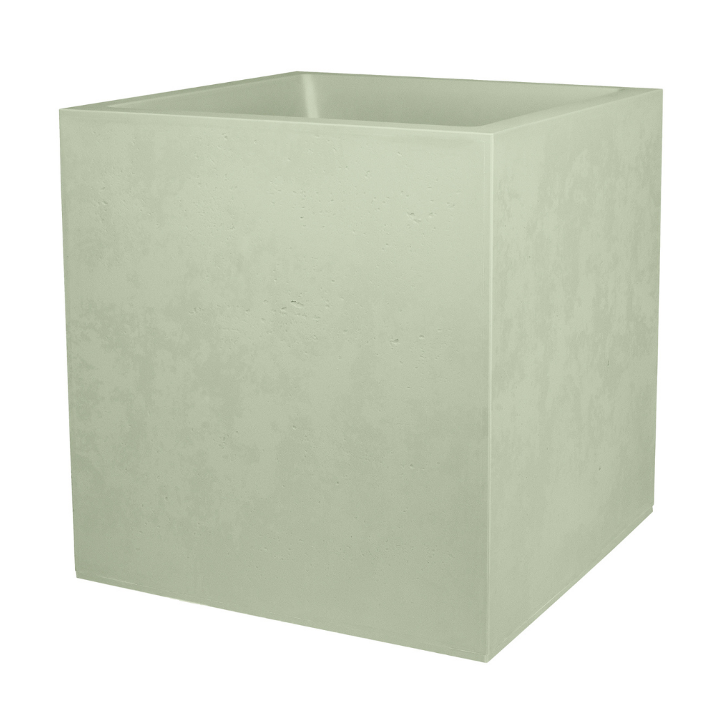 Eda Pot Basalt Vierkant Almond Green 39.5 x 39.5 x 43.5 cm
