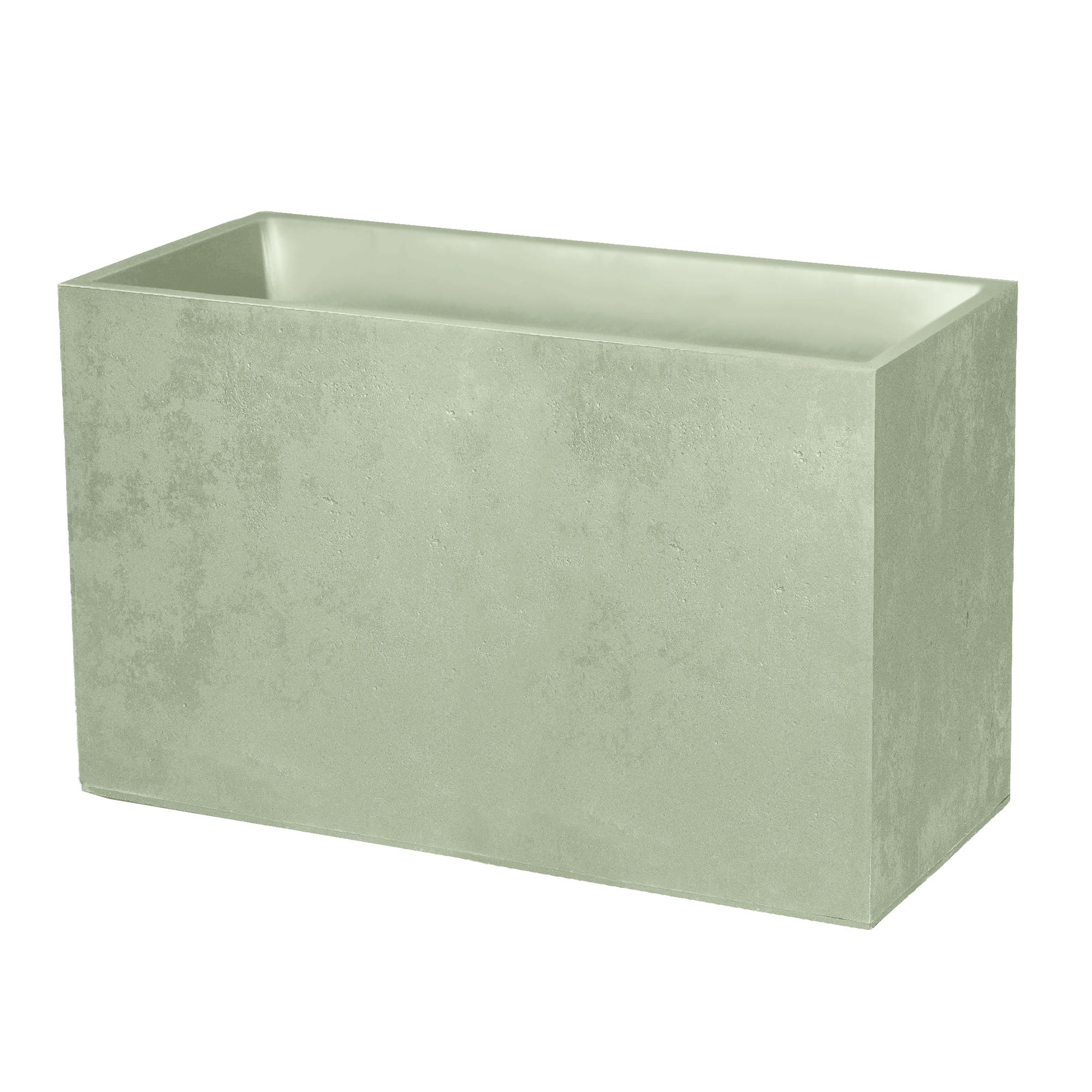 Eda Pot Basalt Rechthoek Almond Green 99.5 x 39.5 x 60 cm