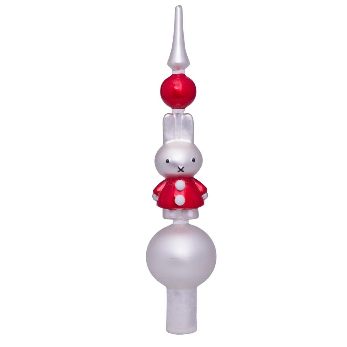 Vondels Kersthanger piek Nijntje met rode kerstjurk 26 cm