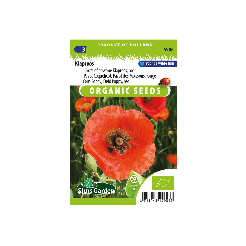 Papaver rhoeas Klaproos Rood BIO