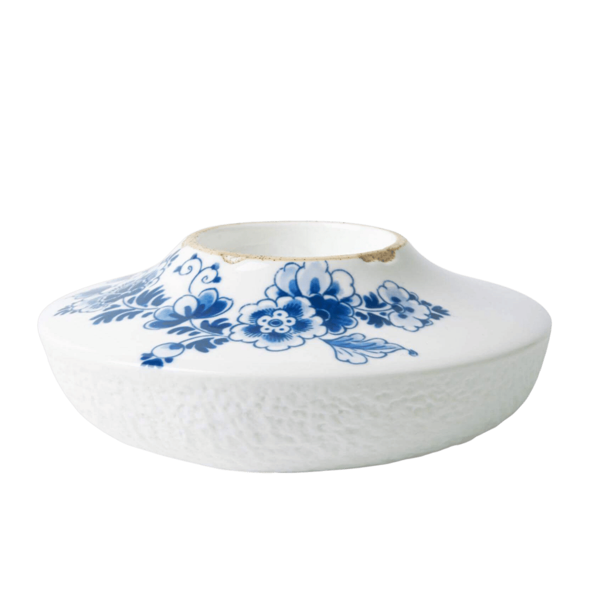 Heinen Delfts Blauw Bloesem Waxinelichthouder