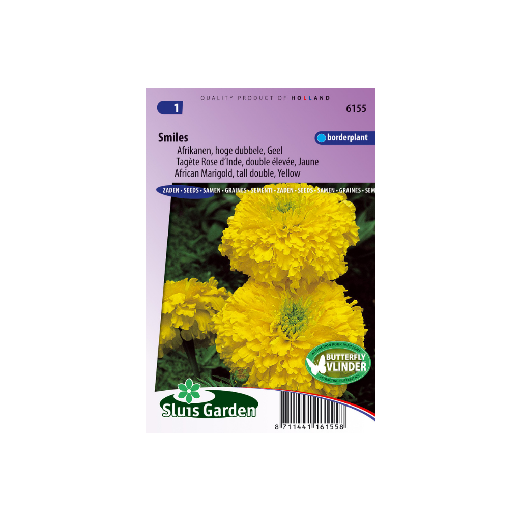 Tagetes erecta tall dbl Smiles Yellow