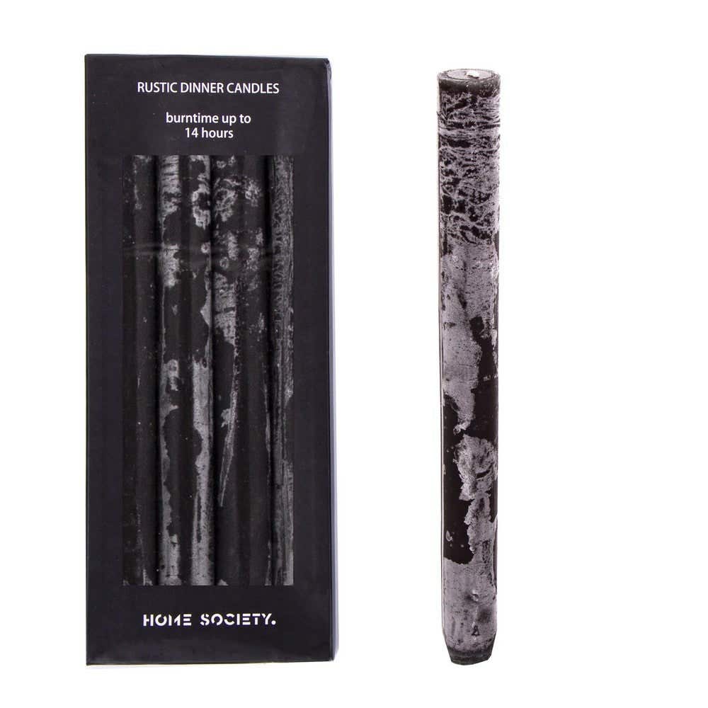 Home Society Dinerkaars L Zwart 24.5 cm 4 stuks