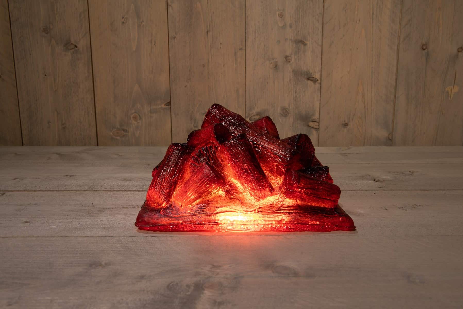 Kampvuur LED zwart met timer 29 x 18 x 14 cm