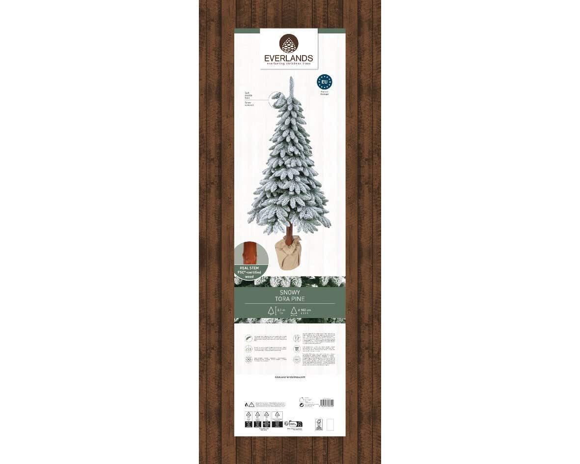 Everlands kunstkerstboom Tora sneeuw 210 cm