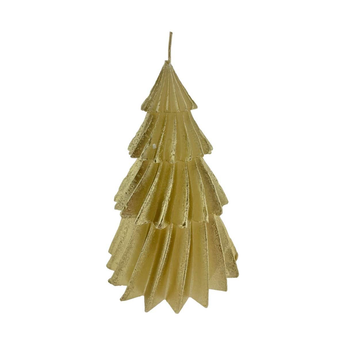 Home Society Kerstboomkaars Windy L Goud 17 cm