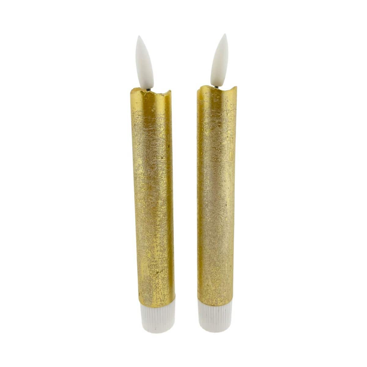 Home Society LED dinerkaars Goud 16.5 cm 2 stuks