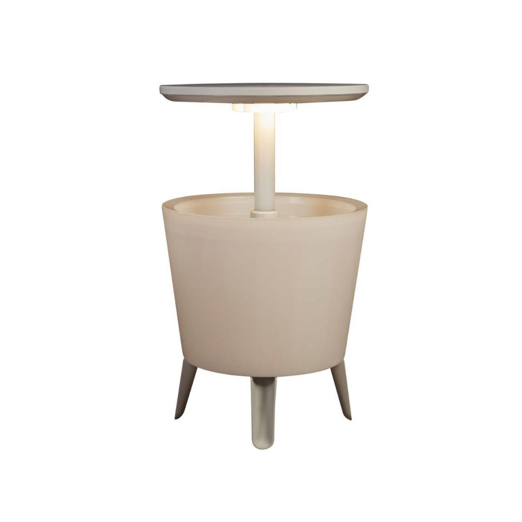 Keter Coolbar Partytafel lichtgevend wit 30L 50 x 57/84,5 cm