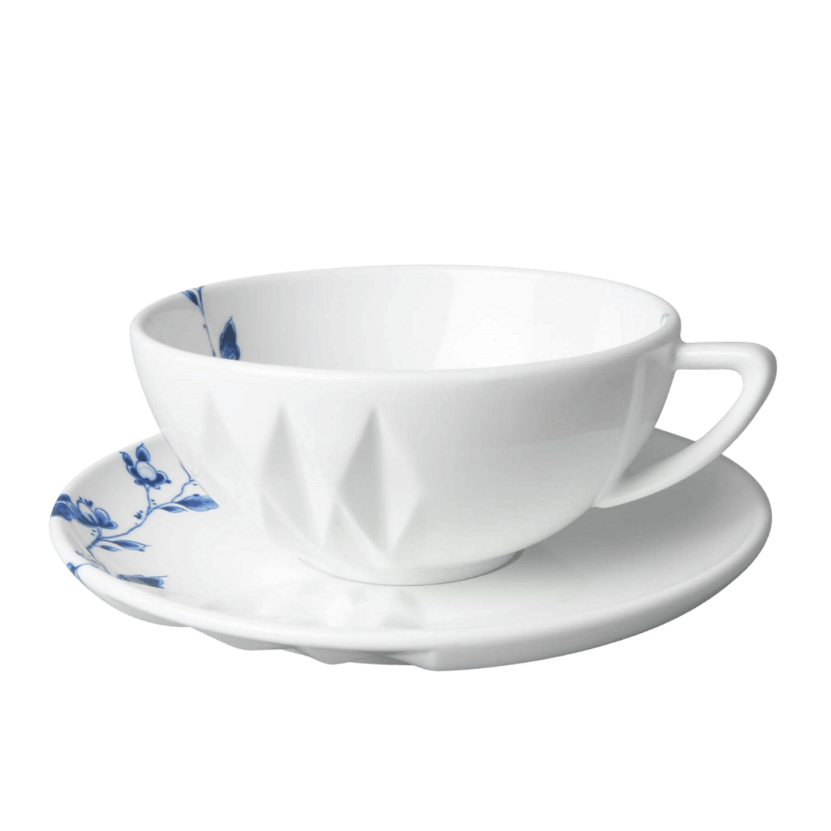 Heinen Delfts Blauw Kop En Schotel Blauw Vouw