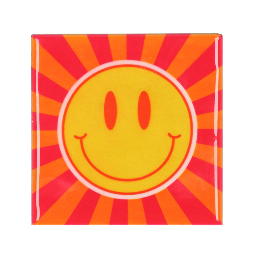 Tegel Smiley Oranje, Roze 10 x 10 cm