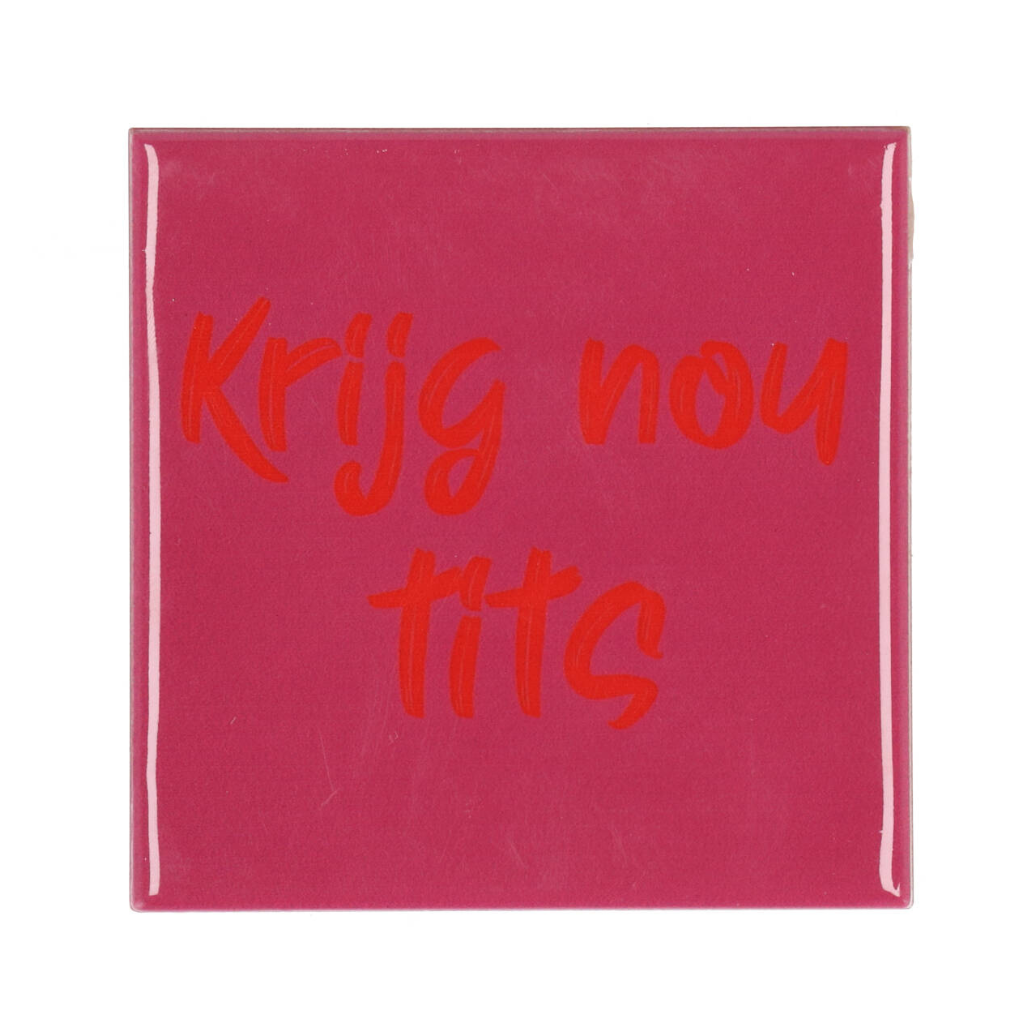 Tegel Krijg Nou Roze 10 x 10 cm