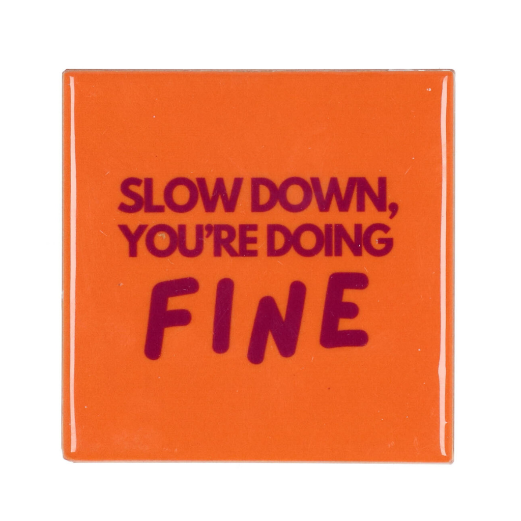 Tegel Slow Down Oranje 10 x 10 cm