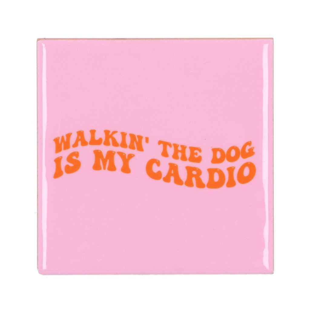Tegel Walkin The Dog Roze 10 x 10 cm