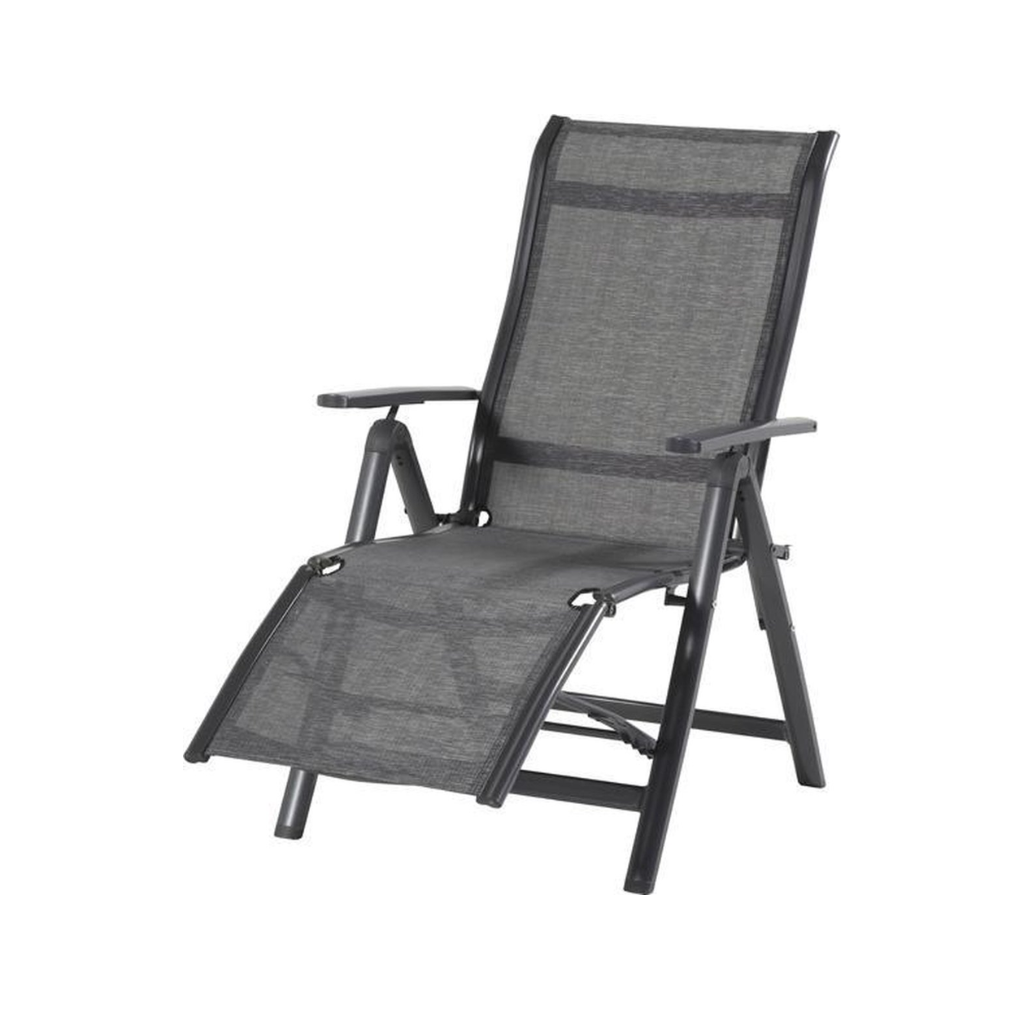 Hartman Verstelbare Tuinstoel Alice Antraciet 111 x 70 x 67 cm