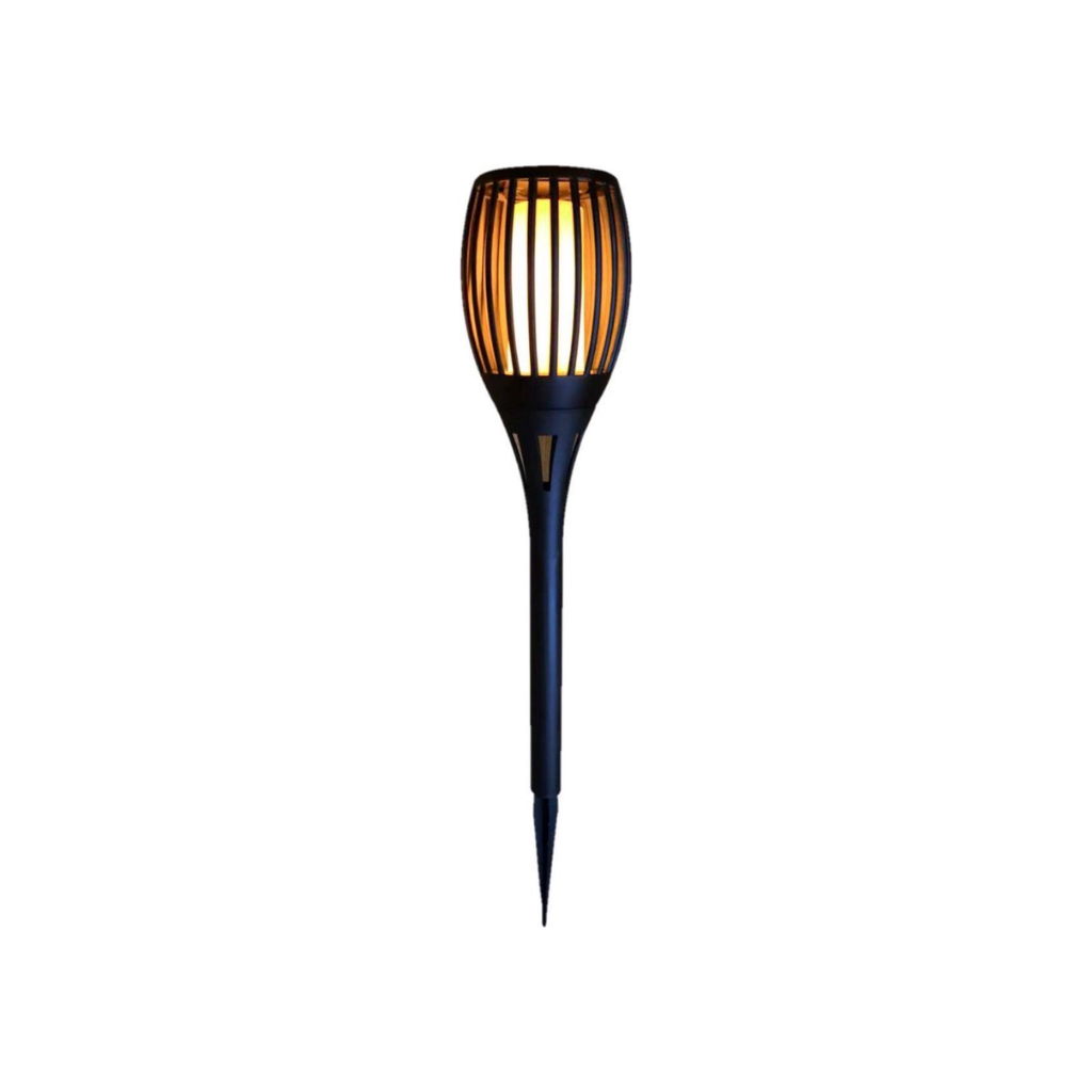 Svenska Living Tuinfakkel LED Solar Vlam Zwart 13 x 15 x 78 cm