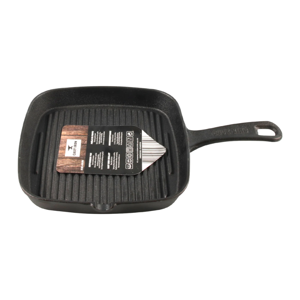 Cast Iron Grillpan Vierkant Gietijzer 23 x 23 x 3 cm