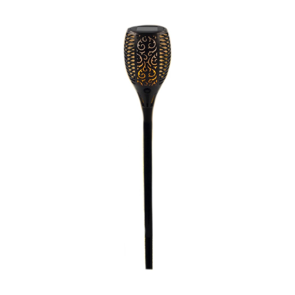 Svenska Living Solar Fakkel met Vlameffect Zwart 13 x 15 x 78 cm