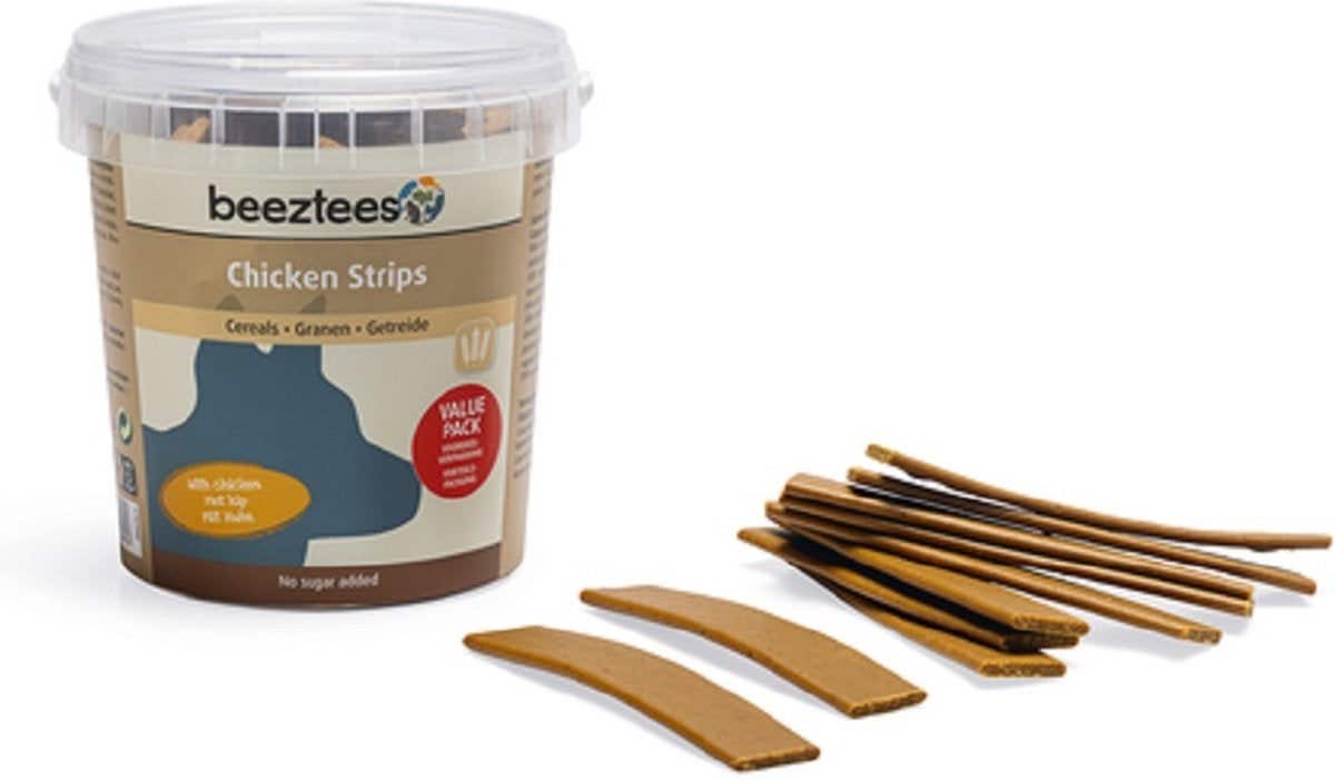 Beeztees Chicken Strips Voordeelemmer 500 gram