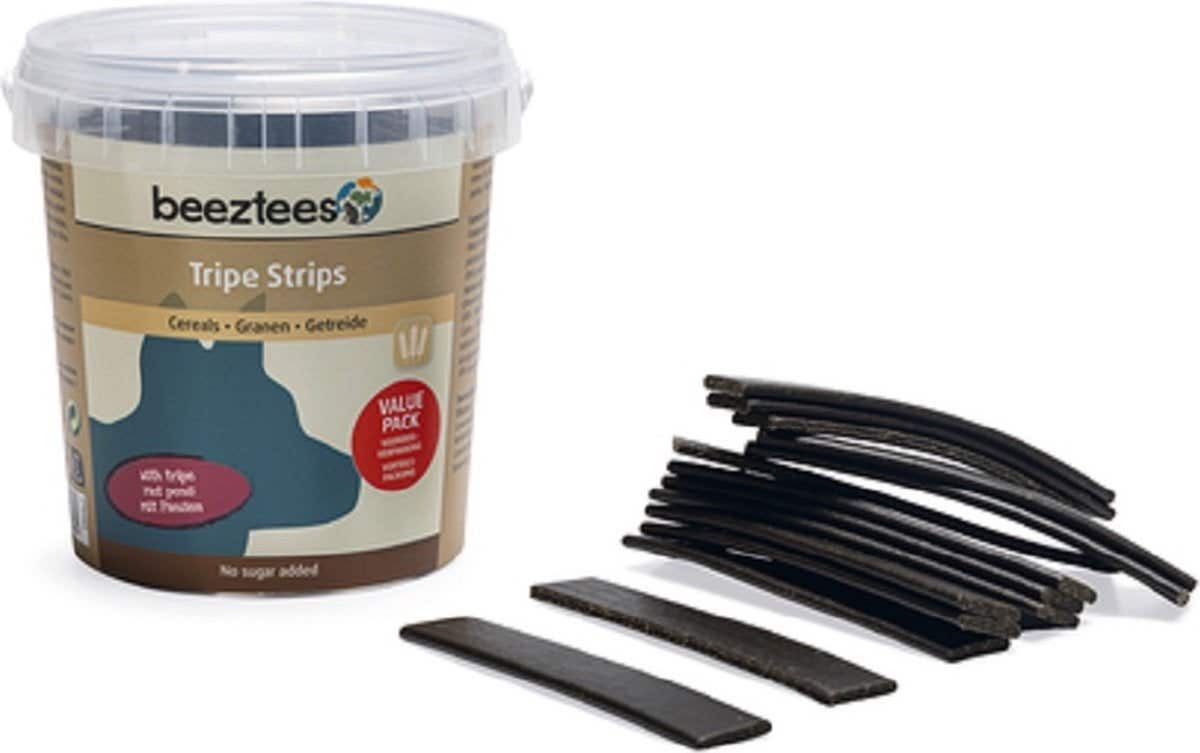 Beeztees Tripe Strips Voordeelemmer 500 gram
