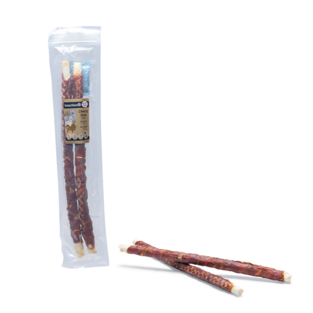 Beeztees kauwsticks met eend 40 cm 2 stuks