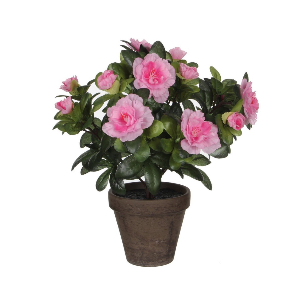 Mica Decorations kunstplant Azalea roze in pot 20 x 27 cm