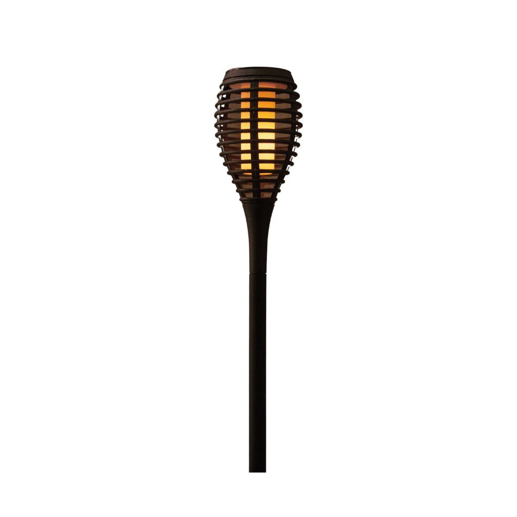 Anna's Collection Solar fakkel met vlameffect zwart 10 x 61 cm