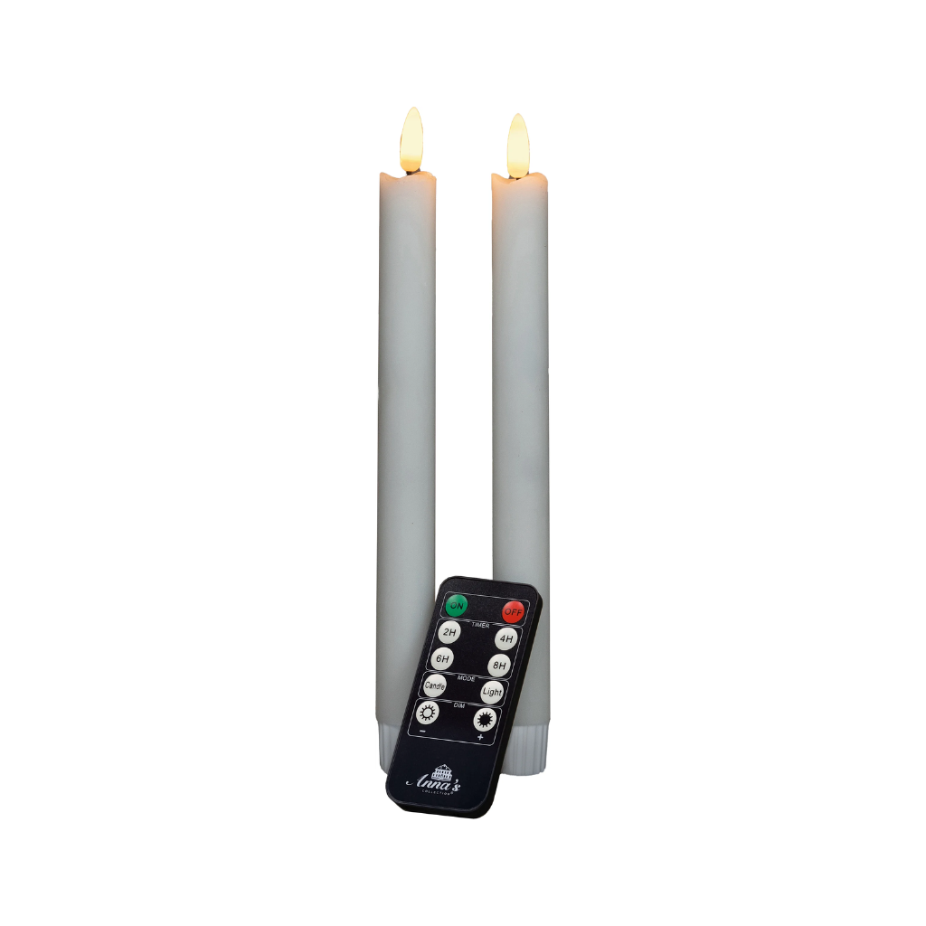 Dinerkaars Wit Rustiek Wax 23 cm (2 stuks)
