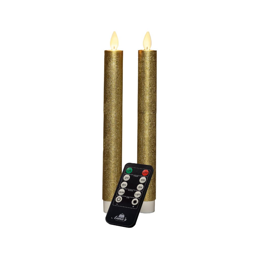 Dinerkaars Goud Rustiek Wax Dinerkaars 23 cm (2 stuks)