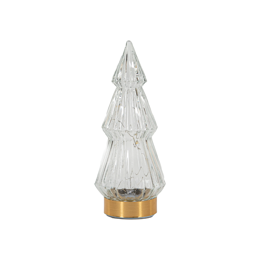 Kerstfiguur decoratieboom Transparant D 10,5 H 24,5 cm