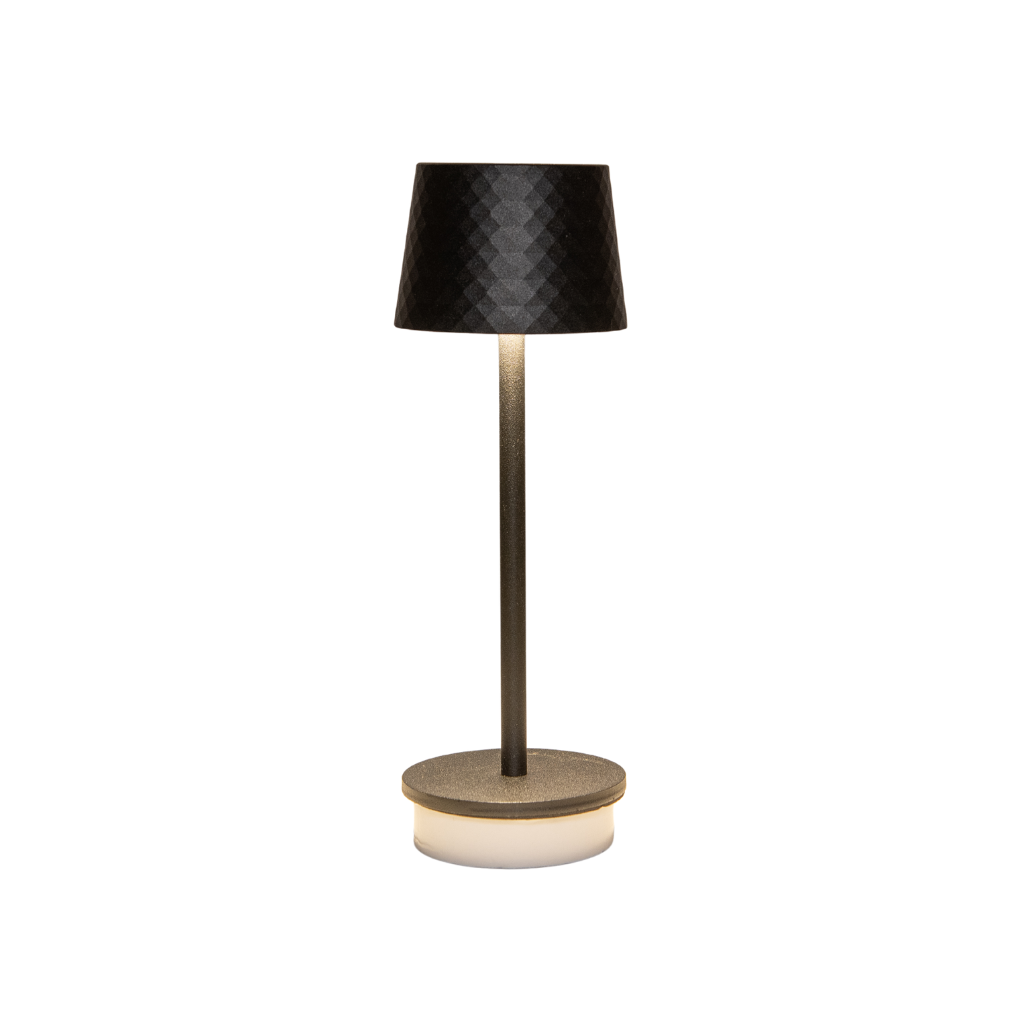 Draadloze Tafellamp mat zwart LED dimbaar 22.5 x 8.5 cm