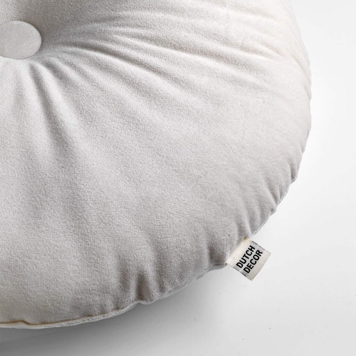 Dutch Decor Sierkussen Olly snow white ø40 cm