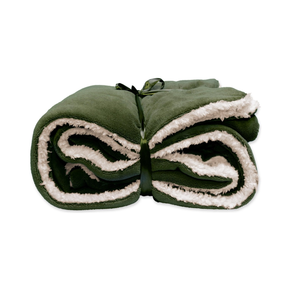 Unique Living Plaid Lars Coral Fleece winter green