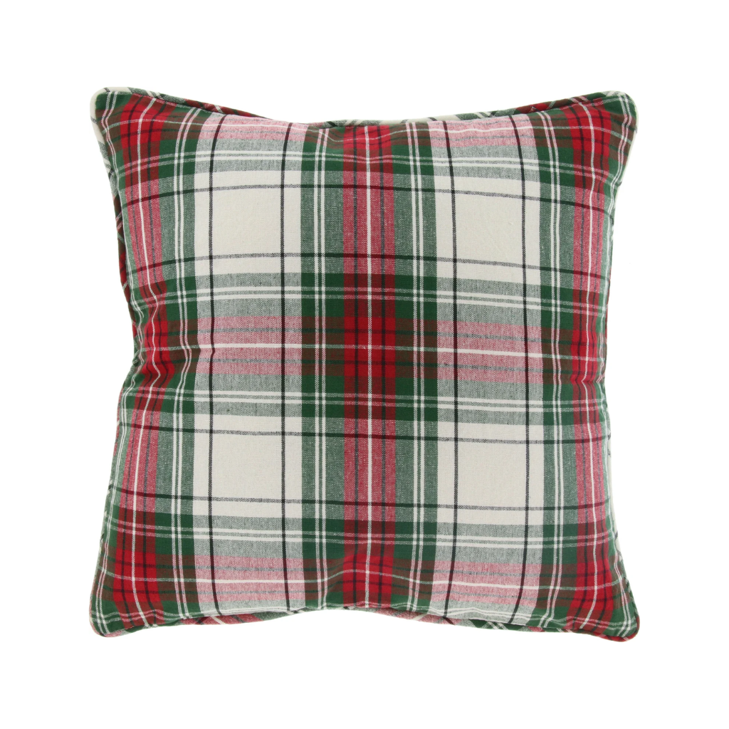 Unique Living Kussen Xmas tartan wit 45 x 45 cm