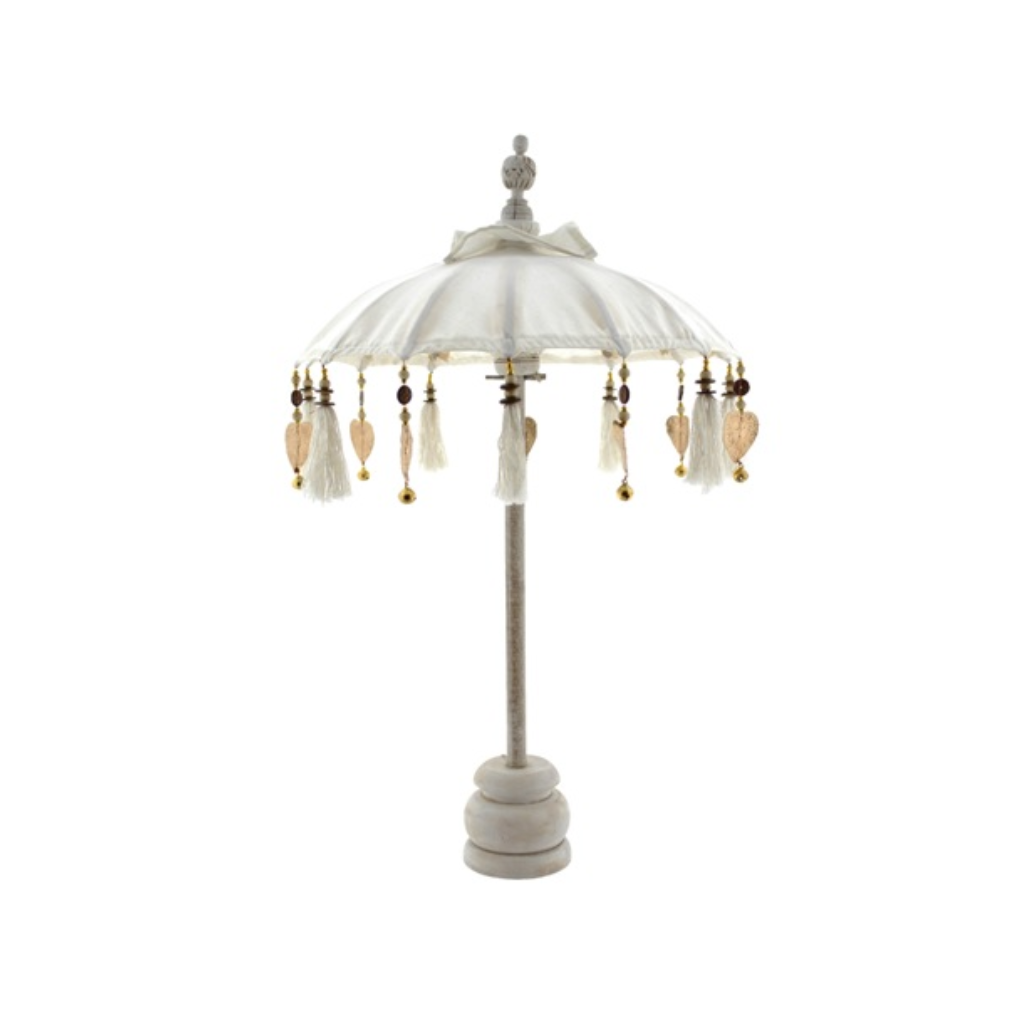 Van der Leeden Parasol Bali Small Hearts Grijs 75 x 50 cm