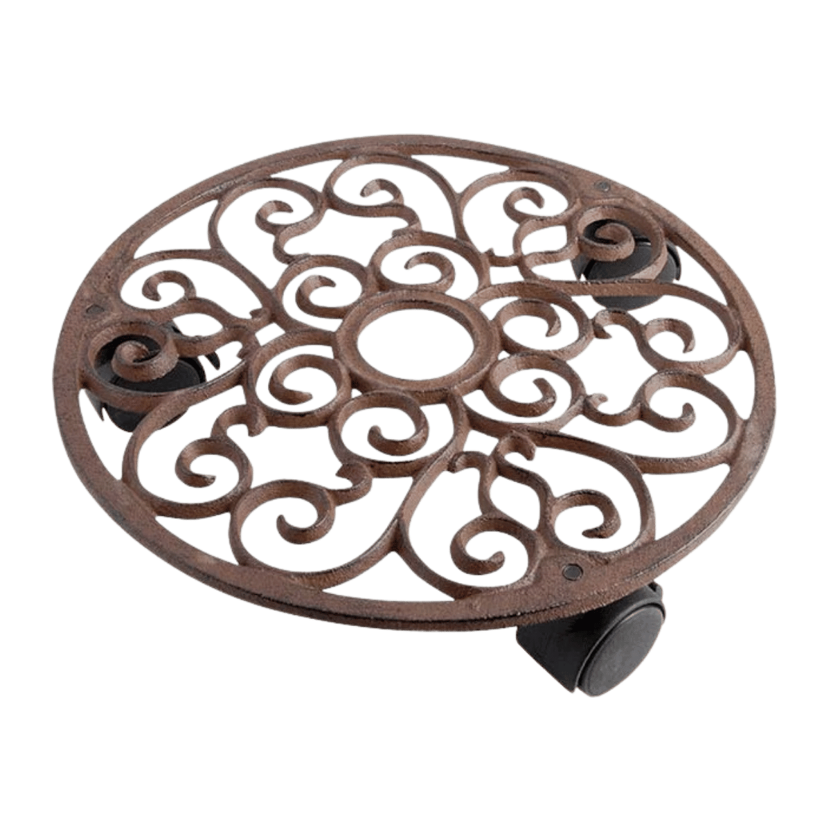 Esschert Design Plantentrolley Rond Gietijzer 29,3 cm