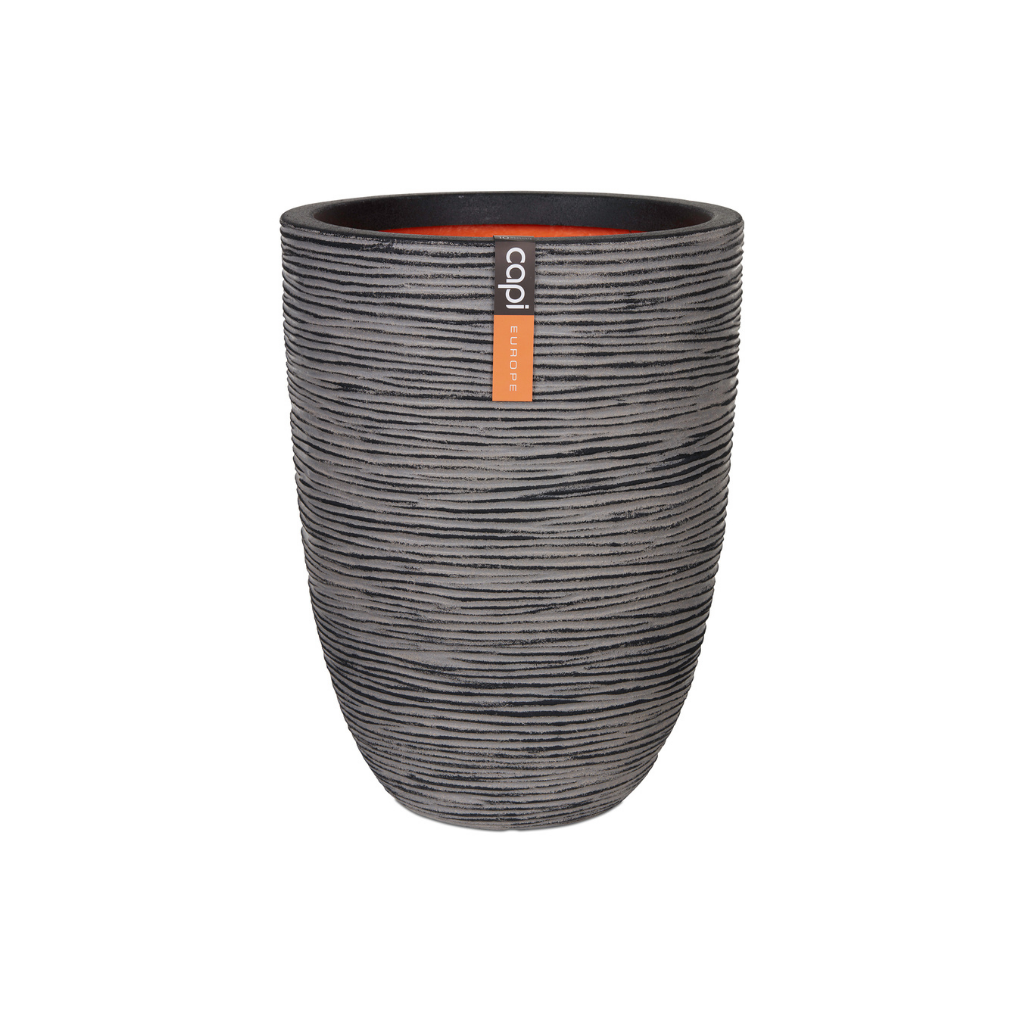 Capi Europe Vaas elegant laag Rib NL antraciet
