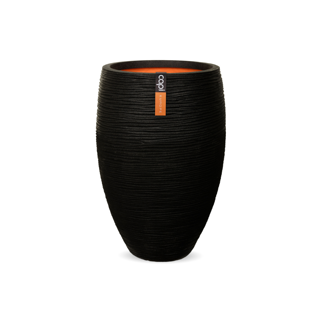 Capi Europe Vaas elegant deluxe Rib NL zwart