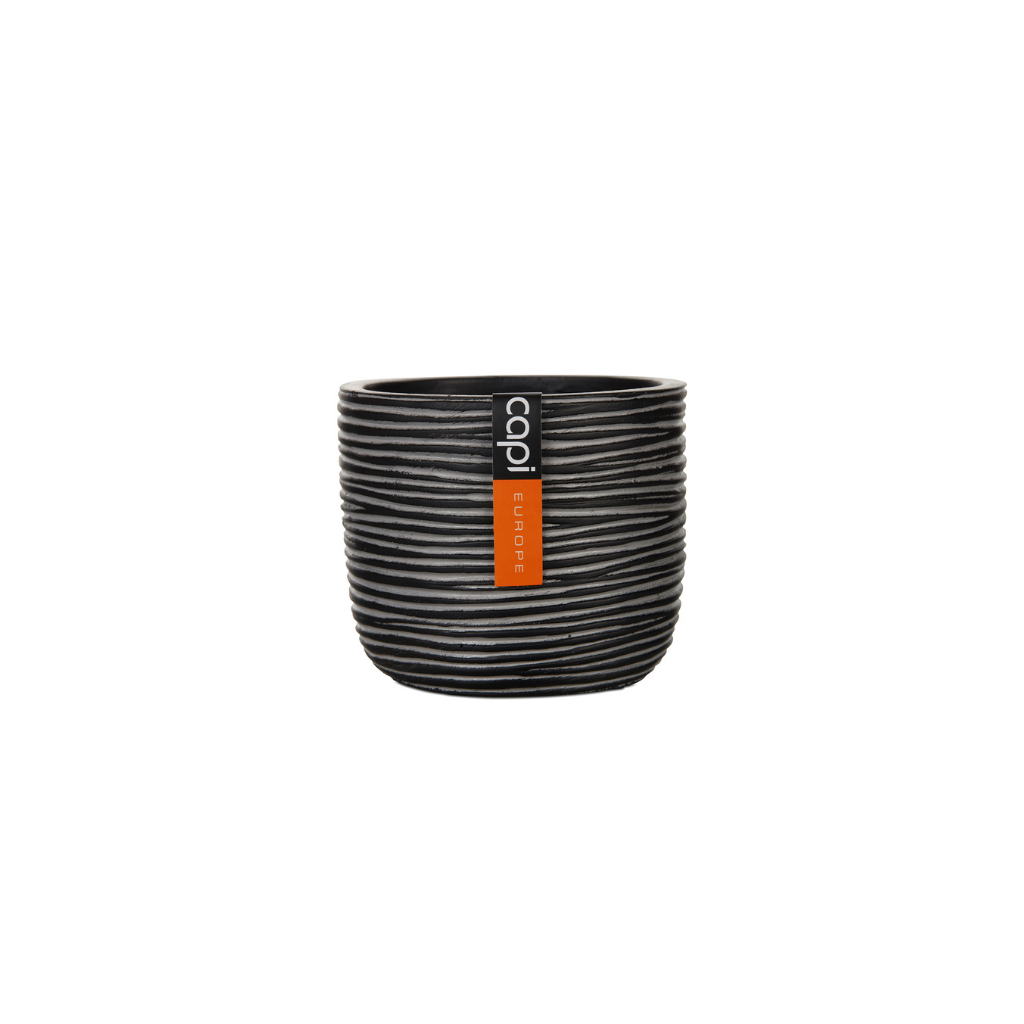 Capi Europe Pot bol Rib antraciet 23 x 23 x 21 cm