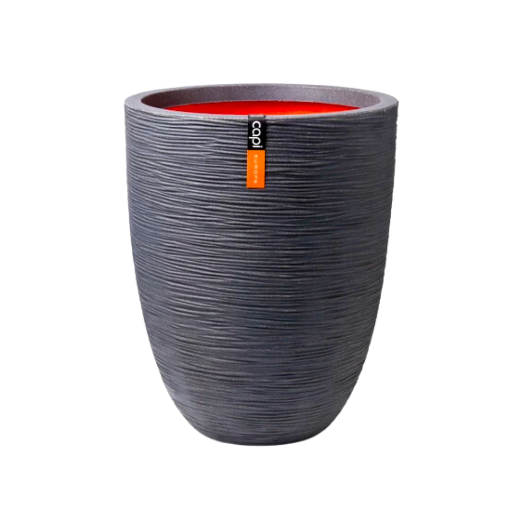 Capi Europe Vaas Elegant Laag Rib NL Zwart