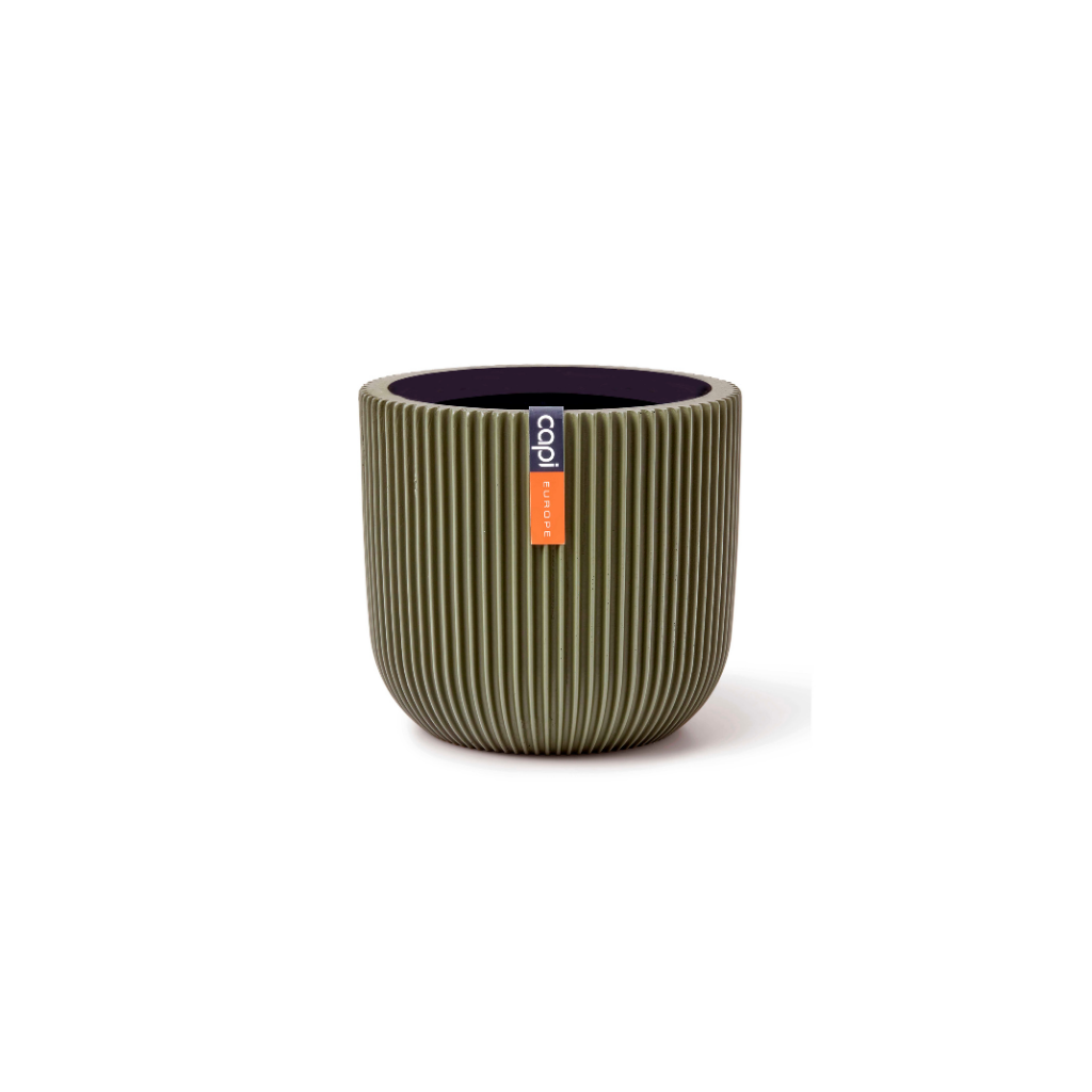 Capi Europe Pot bol Groove groen 24 x 24 x 21 cm